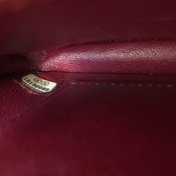 Authentic Chanel Mini Flap - dark red patent - Picture 9 of 9